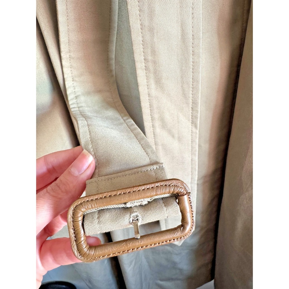 Burberry London Women's Heritage Trench Coat Nova Check Belted Beige Size 8 - Picture 12 of 16